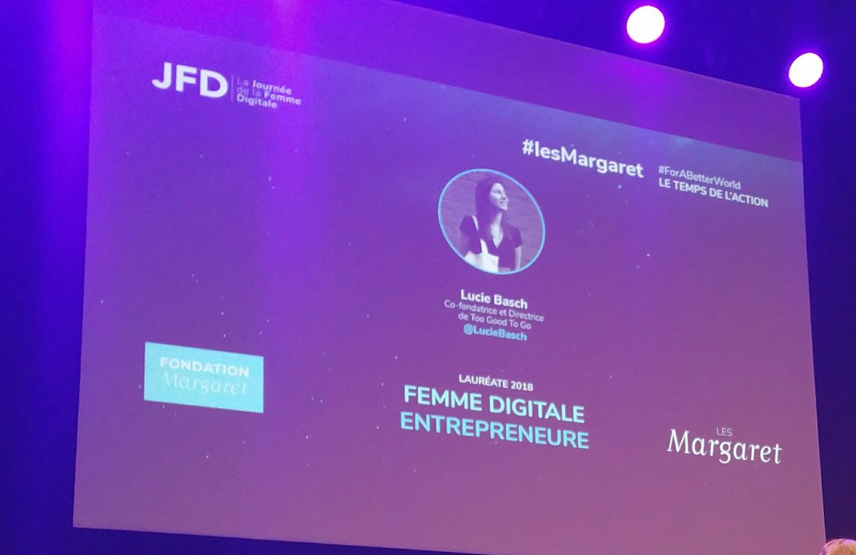 Innovate4ever's tweet photo. Bravo aux Lauréates des Prix #LesMargaret de la #JFD18: @LucieBasch, Directrice de @TooGoodToGo_Fr , @SihamLaux CEO de @ofildesvoisins du Groupe Laposte et @CelineBardet Fondatrice de l'ONG We Are Not Weapons of War. De beaux parcours  et des initiatives à fort impact social #RSE https://t.co/tmBKydVNMN
