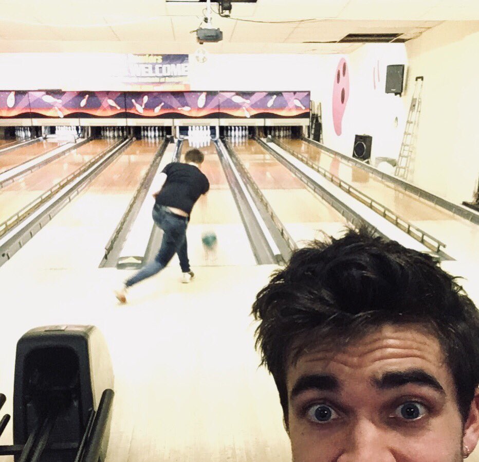 Alphabetti's tweet photo. I got battered by prod. manager Greg when we went bowling last night 🎳 but I promise I’ll be on top form to bowl YOU over this evening with #ThisRestlessState Newcastle. Come along and pay what you feel! @FuelTheatre https://t.co/ledqedzpTx