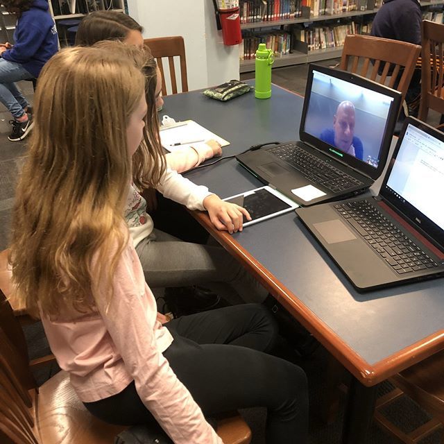 FHGizmos's tweet photo. Students pitching their ideas for @SkypeClassroom to #Skype head Ross Smith today!  #education #skypeintheclassroom #edcorps #makered How did you knockdown the walls of your classroom today? https://t.co/oMNpffqxtE