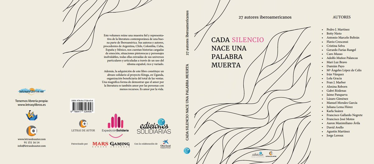 le_leesto's tweet photo. Novedades editoriales abril: "CADA SILENCIO NACE UNA PALABRA MUERTA", con la colaboración de @letrasdeautor, @ediciones_solid, @Expedicion5, @MarsGaming_, @FundlaCaixa. Solidaridad con el proyecto Kitega (#Uganda), beneficiario del total de las ventas https://t.co/sTs94zQwW9 https://t.co/rmBgnswLzd