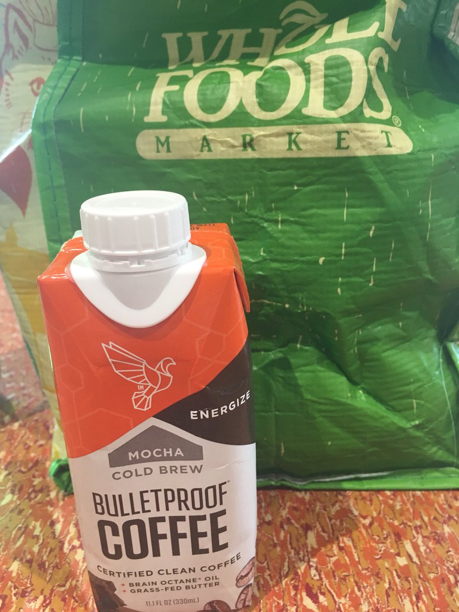 First time trying the mocha. It’s really good and creamy! YUM! <a href="/bpnutrition/">Bulletproof</a> <a href="/bulletproofexec/">Dave Asprey</a> #lunch #goodnutrition