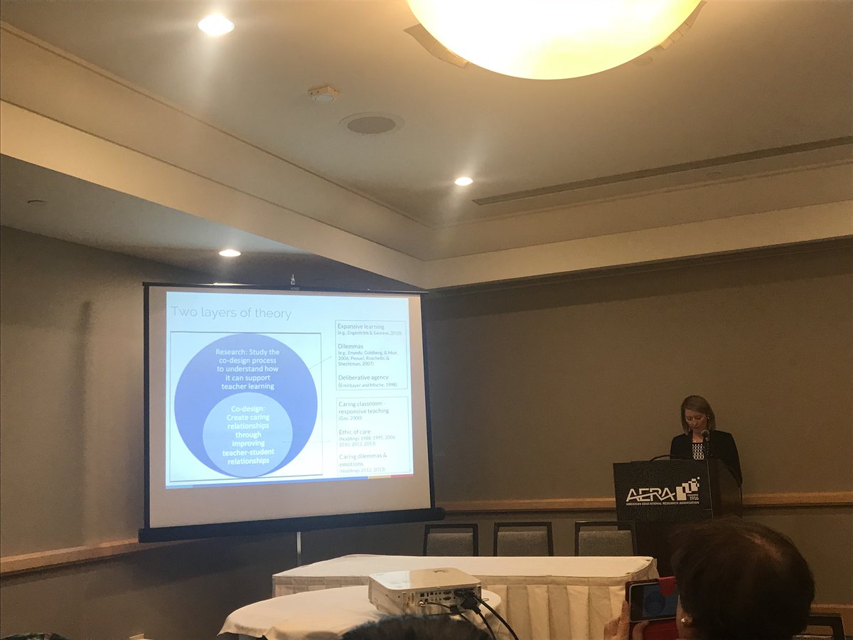 joepolman's tweet photo. Big day for .@composeourworld at #AERA18 2/2 ... Ashley Seidel Potvin presenting on “Teacher Inquiry and Collaboration to Support Pedagogical Innovations.” Keys: teacher learning thru deliberative agency, intention &amp; attention through PDSA cycles, risk-taking https://t.co/0MX0acn5jc