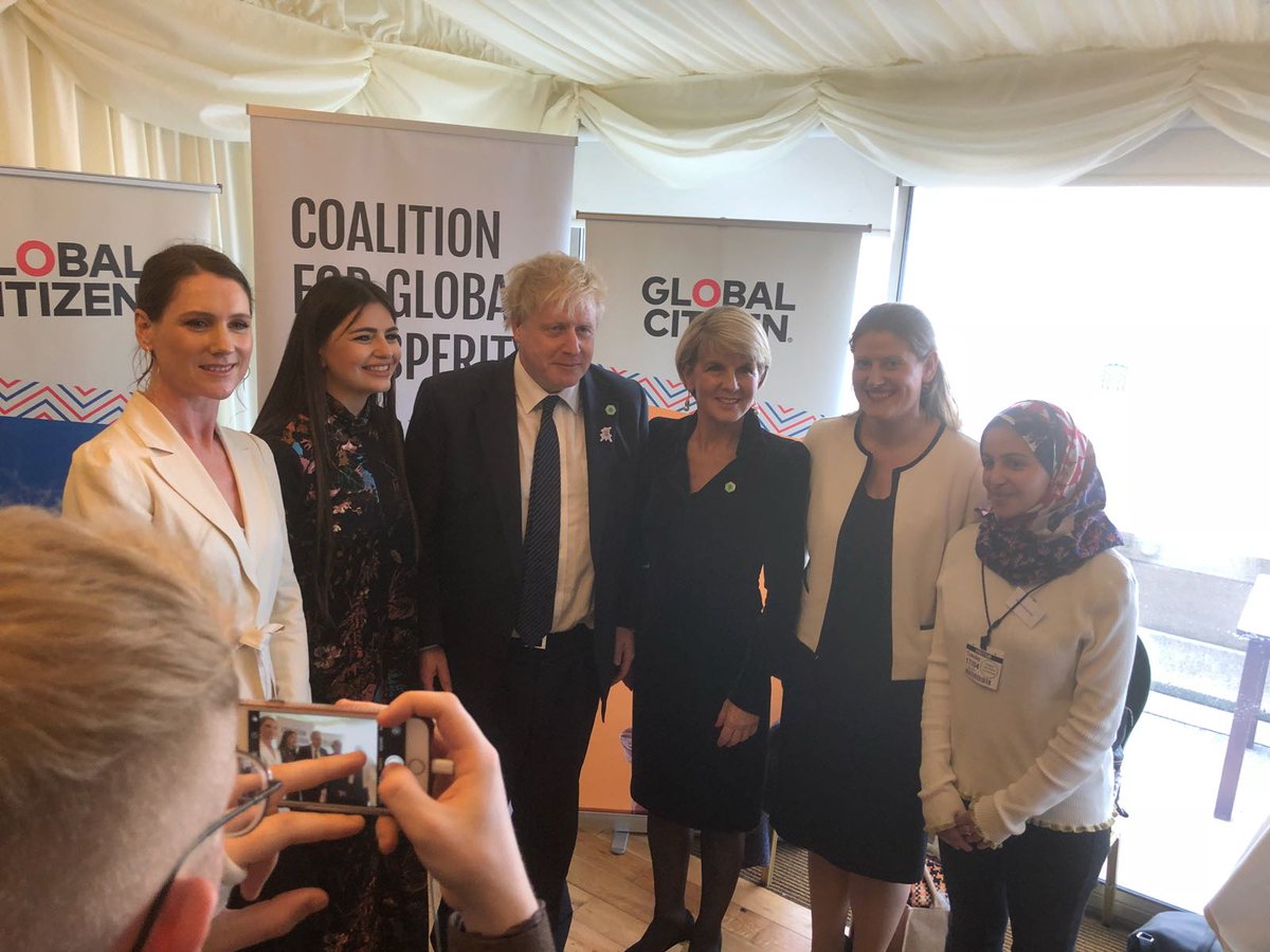EurovisionMT's tweet photo. #GlobalCitizen &amp; Coalition for Global Prosperity event. Guests included Christabelle,#EuropeGlobalCitizen Director Amy Agnew,#UNICEF Goodwill Ambassador Muzoon Al-Mellehan,Australian Foreign Minister Julie Bishop &amp; British Foreign Secretary Boris Johnson. https://t.co/xYX8GlQLmF https://t.co/jO66S6LIBD