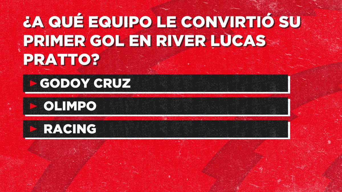 RiverLPM's tweet photo. ¡Millo! Todavía podes seguir participando del #Jugatelá en #LPMTV por el buzo de #River🐔 Tenes que contestar la siguiente pregunta:

¿A qué equipo le convirtió su primer gol en River Lucas Pratto? 

Se sortea esta noche, a las 21hs, por @FWTV_online 📺 https://t.co/vs2ppiFWA8