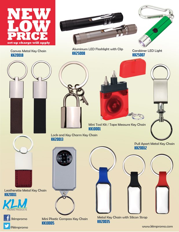 We have new lower priced key chains. Please check them out!