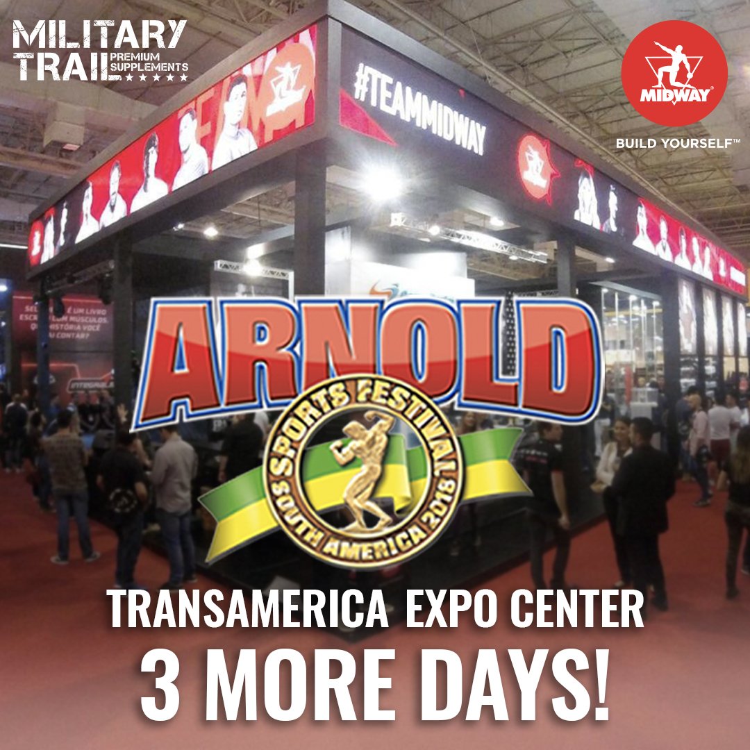 MidwayLabsUSA's tweet photo. We’re 3 DAYS OUT! The Arnold Sports South America will be happening at the Transamerica expo Center this weekend, April 20th to the 22nd. Some of our Midway Labs Ambassadors and Athletes will be there such as @marcosmion , @bellafalconi , Felipe Franco and more. See you there! 👊 https://t.co/OoOo9yldv7