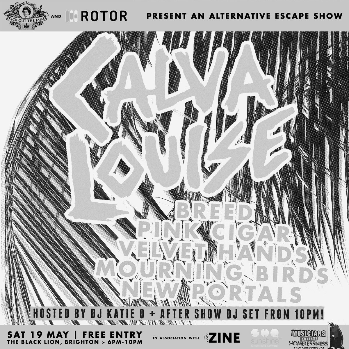 Thrilled to announce we'll be playing in Brighton for the first time at this years <a href="/thegreatescape/">The Great Escape</a> #AltEscape  Saturday 19th May. FREE ENTRY! <a href="/KikOutTheJams/">Kick Out The Jams</a> <a href="/MAH_Gigs/">Musicians Against Homelessness - Emma Rule MBE</a>