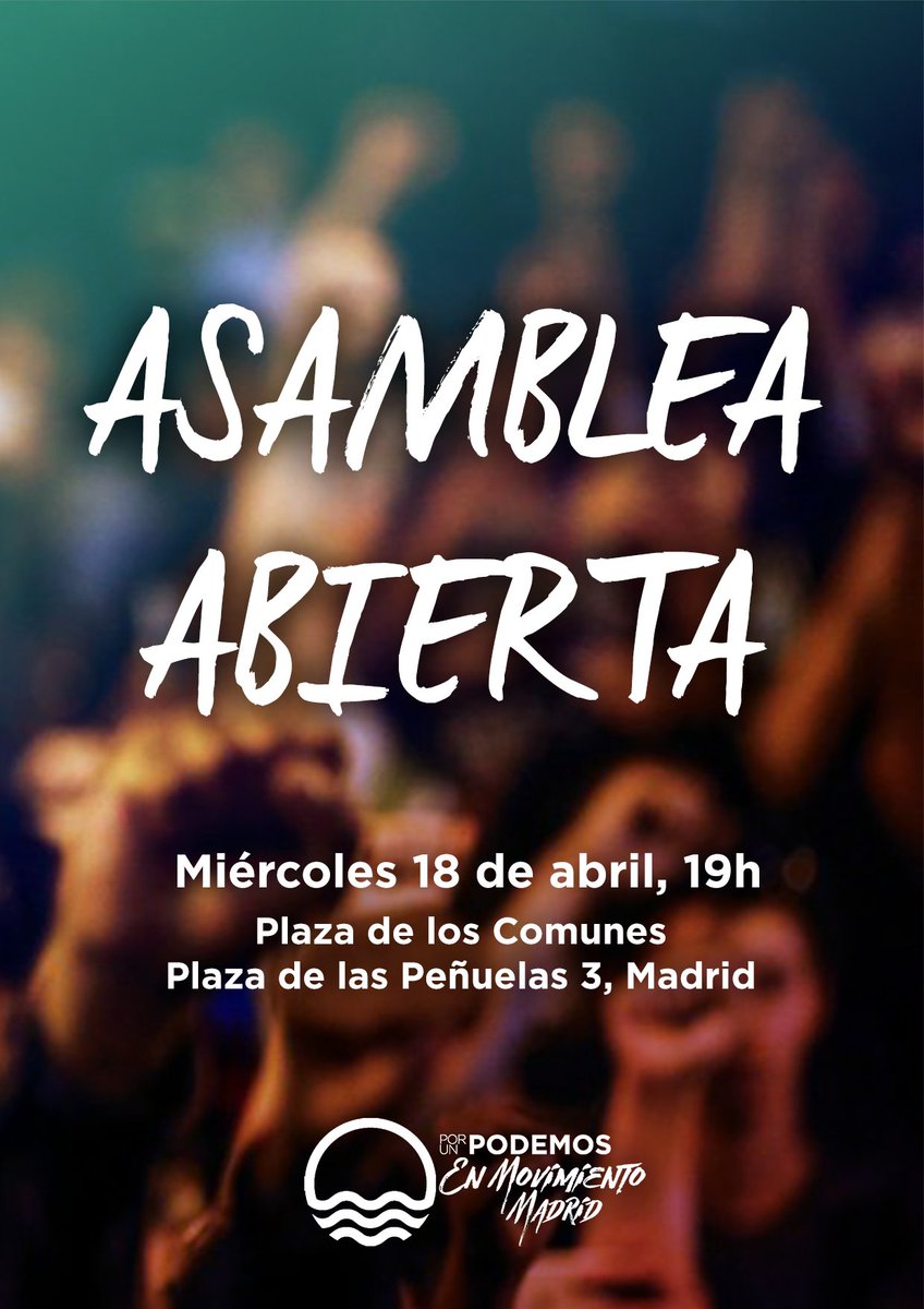 Mov_Podemos's tweet photo. El Cambio solo se puede producir si se construye entre todas ¡No te pierdas nuestra asamblea el miércoles a las 19h! https://t.co/OQYudT6MKs