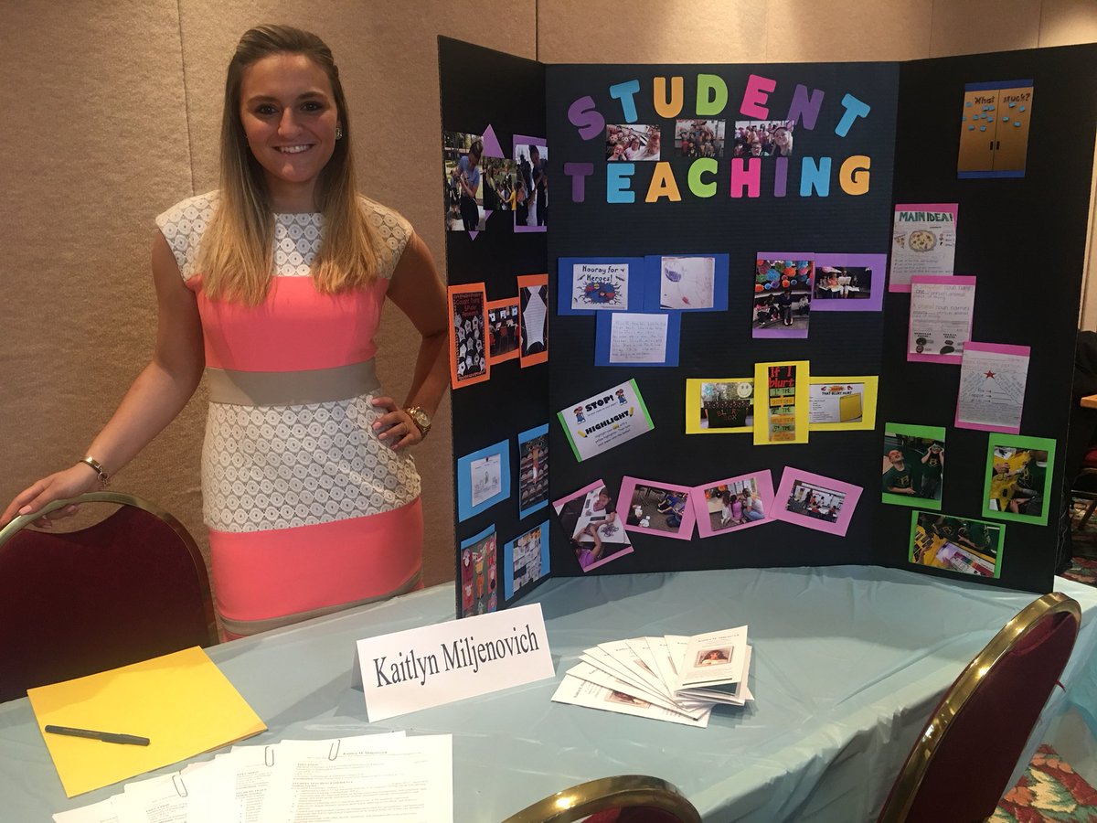 KMMiljenovich's tweet photo. The student teaching showcase was a great way to meet administration in local school districts! https://t.co/Ut67mw5duo