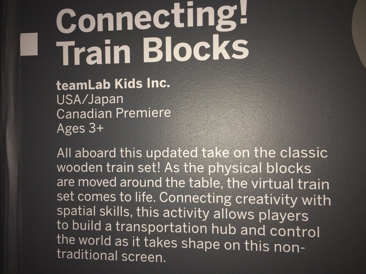 McM_MsT's tweet photo. Connecting Train Blocks! An interactive virtual table for city planning #tiff #digiplayspace @TIFF_NET @tdsb https://t.co/mesYIe2iU9