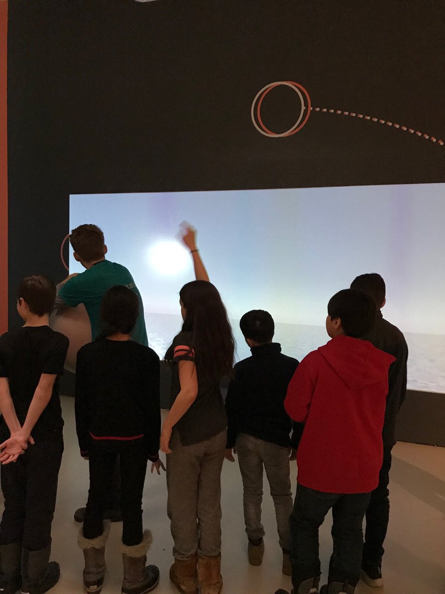 McM_MsT's tweet photo. Motion tracking virtual landscape! Connecting Train Blocks! #tiff #digiplayspace @TIFF_NET @tdsb https://t.co/8uopP1xe56