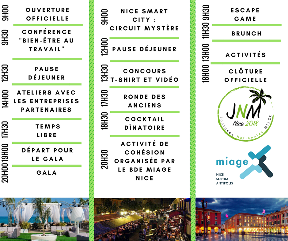 nicejnm2018's tweet photo. Plus que 3 jours pour vous inscrire à l'évènement !

Le planning définitif des #JNM2018 est là !!
Plus d'informations concernant le déroulement de ces trois journées sur notre page Facebook : https://t.co/eKvvAZ15YA https://t.co/aqJRKGg1Oe
