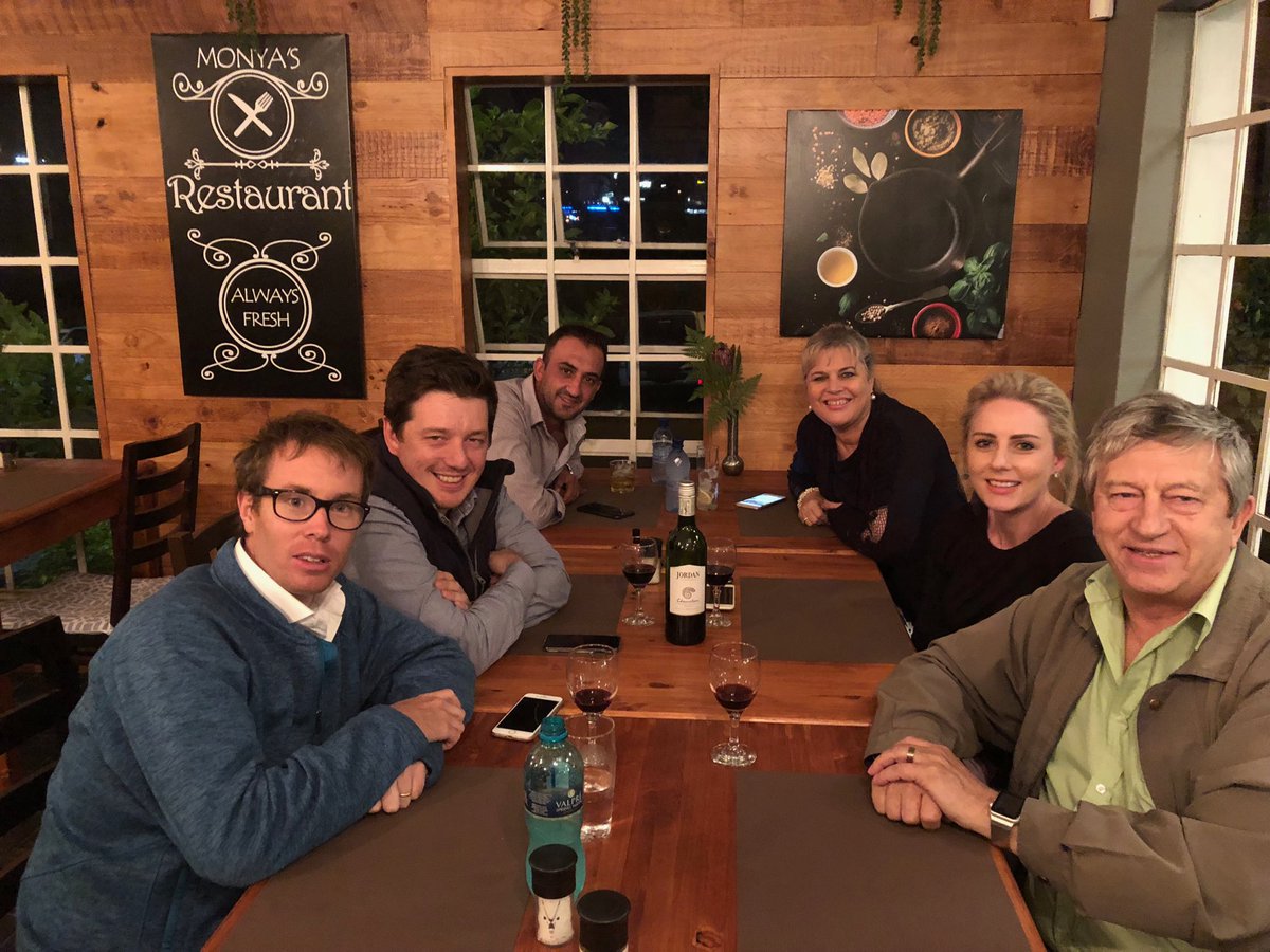 Ernst_Andre's tweet photo. Dinner with Juan Alemparte COO of Tal SA, Peru, the largest grower of @maluma_avo in the world. Will have 400 ha planted in 2019. #JoinTheAvolution https://t.co/J6Repq0zJ5