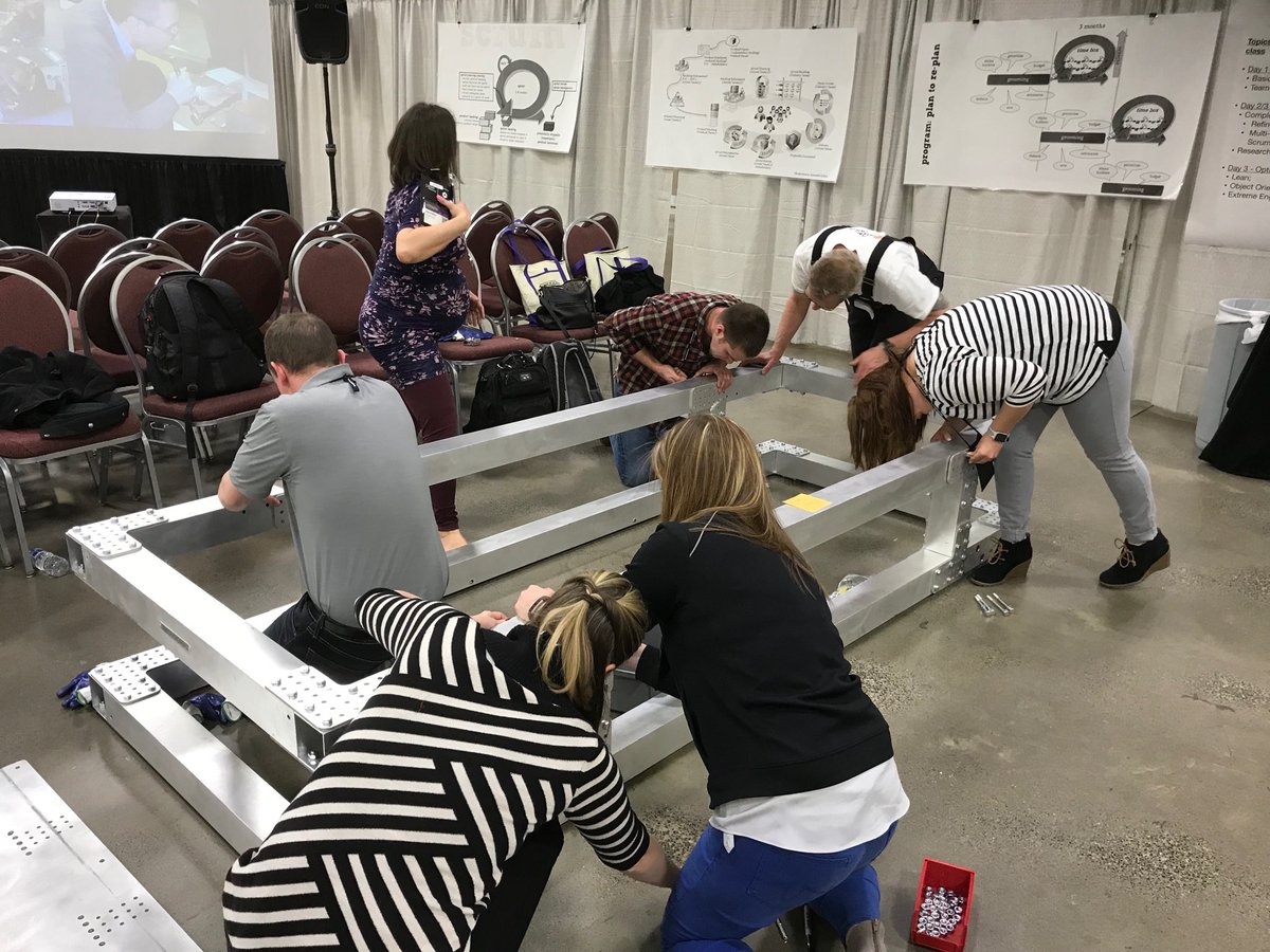 pborsella's tweet photo. The car frame comes together!  #scrum4hw #SGMSP https://t.co/bG2Q8pnwso
