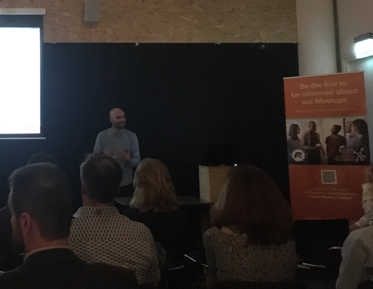 jannymorsink's tweet photo. .@ahagens about NLP &amp; chatbots. A great story(teller)! #datascience #SASDSP https://t.co/NrxmpWcvlh