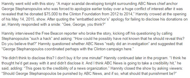 SimonMaloy's tweet image. it is my sad duty to report that Sean Hannity holds himself to a laxer standard of professional conduct than other people mediamatters.org/blog/2018/04/1…