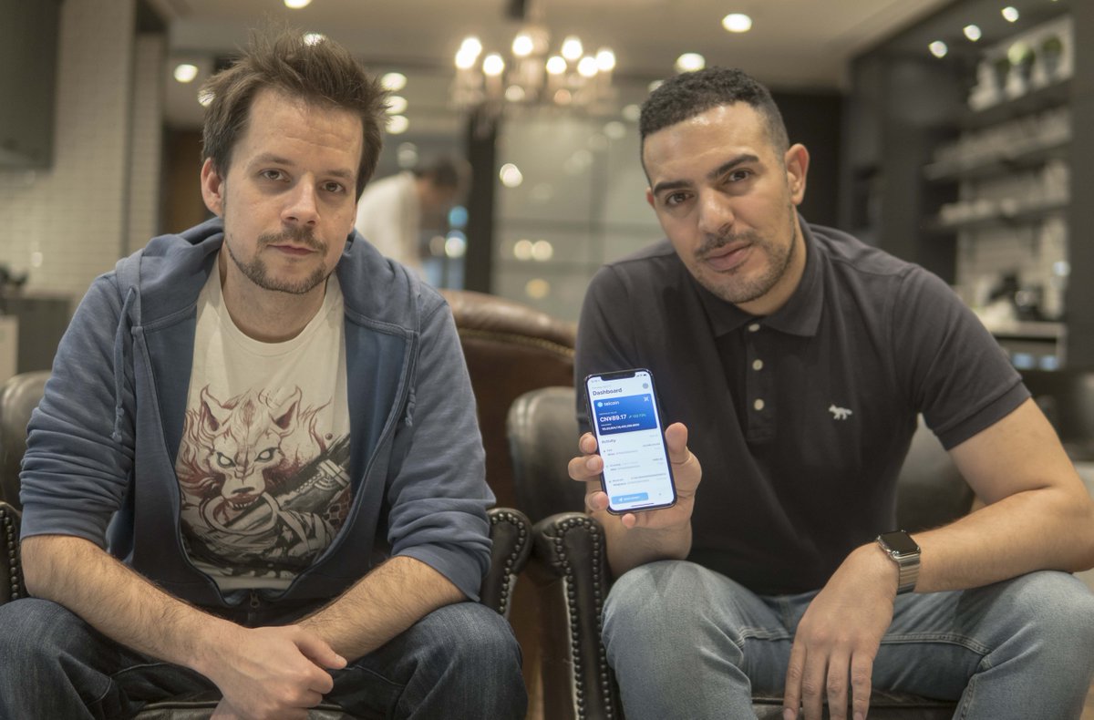 telcoin's tweet photo. For those who didn't catch the last newsletter, here is a glimpse into Telcoin's future wallet!

In pic : Naim (product Director) and  Adam (Mobile lead dev) https://t.co/bmTXxux3P3