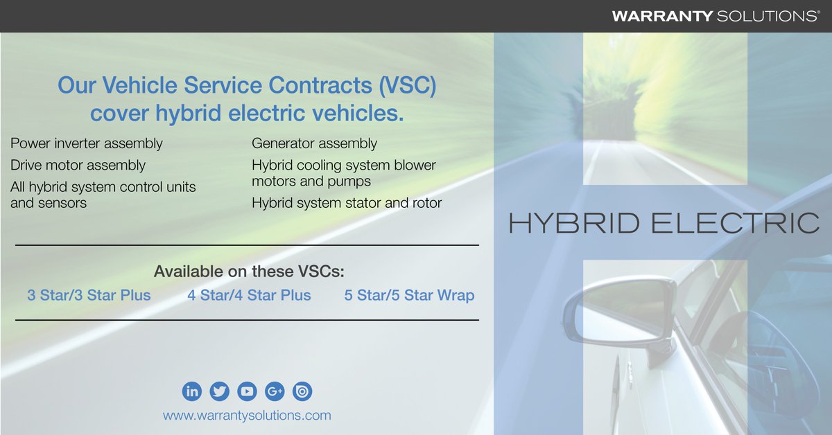 WS_Amynta's tweet photo. Coverage for green friendly vehicles. Our Vehicle Service Contracts (VSC) cover hybrid electric vehicles. Learn more at https://t.co/abNBStNED8. https://t.co/xrhaauBJ7G