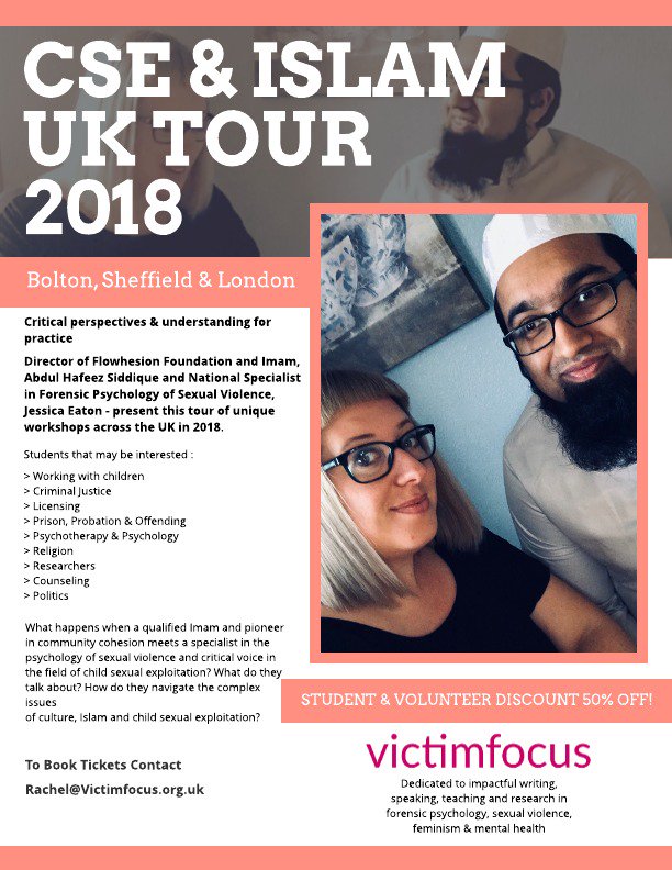 HigginsonR3's tweet photo. Is there a need for professionals &amp; organisations to learn more about Muslim &amp; South-Asian cultures for improvement in practices, specifically when working with victims of CSE?
See the learning objectives of The #CSE and #Islam Tour with
@flowhesionfoundation &amp; @Jessicae13Eaton https://t.co/gkzEdhKBJy