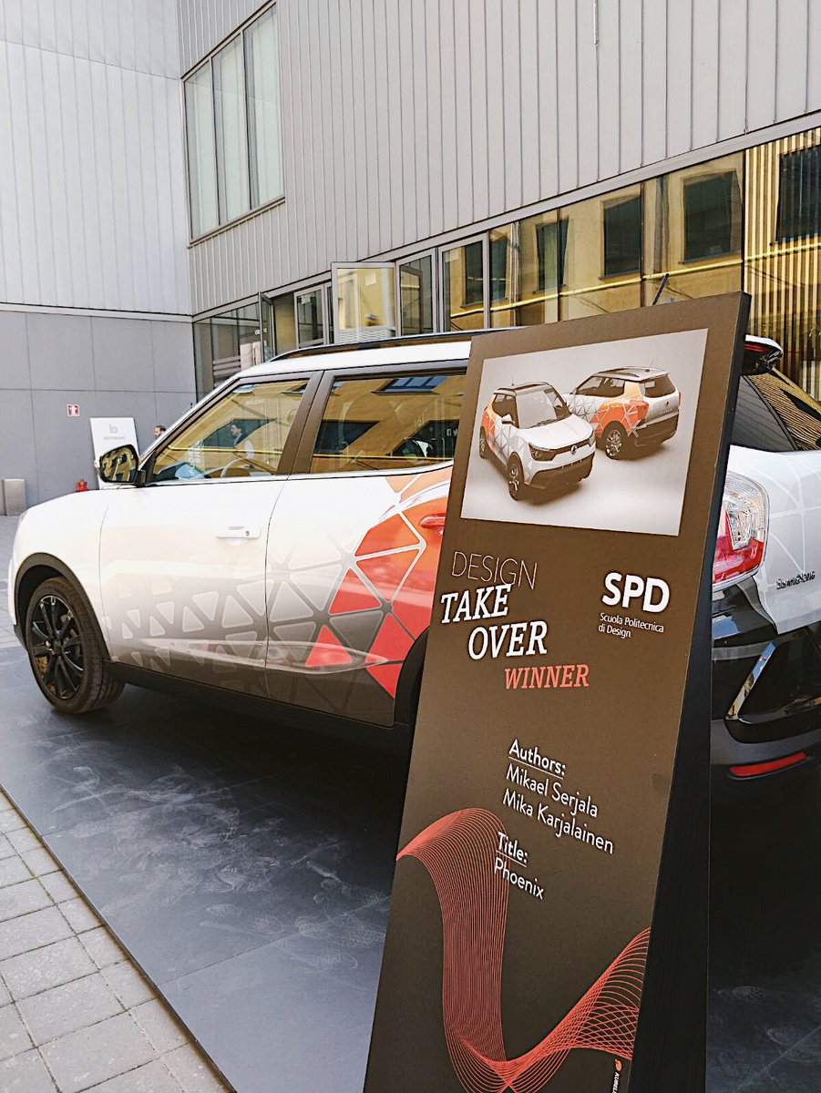 silvioderossi's tweet photo. Ecco i vincitori del Contest #Tivoli #DesignTakeover, organizzato da Ssangyong con SPD. "Phoenix" di Mika Karjalainen e Mikael Serjala. "Duotone" di Lukasz Wojkowski e Damian Wolinski. Due edizioni speciali di Tivoli: potete ammirarle al @MudecMi! #MDW18 https://t.co/j4s4FRBZzX