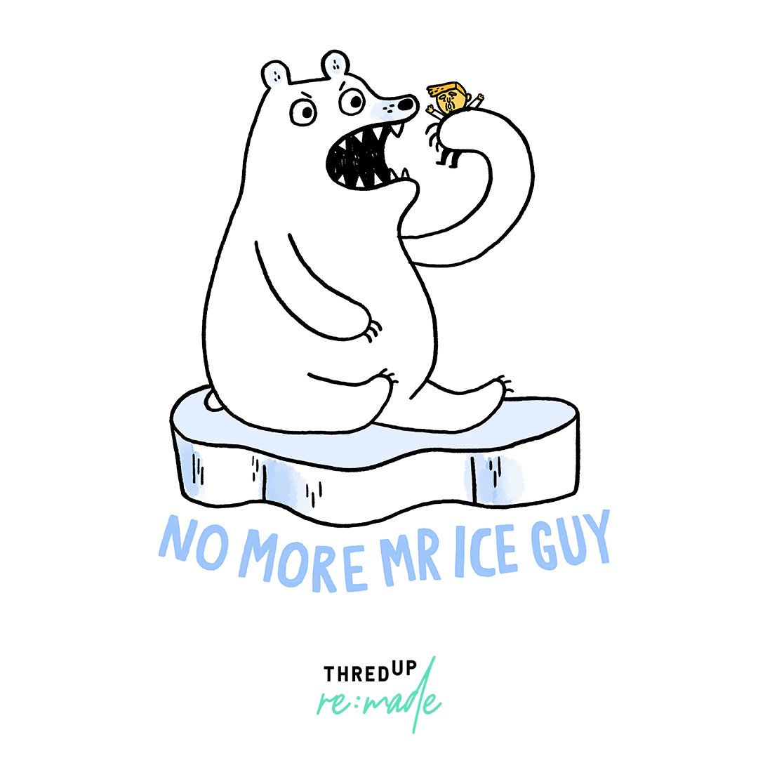 gemmacorrell's tweet photo. . @thredUP asked me to redesign used t-shirts for earth day, Inspired by the phrase “Climate Change is not Real” - 100% of the net proceeds go towards carbon offset non-profit Cool Effect. #ProjectReMADE            🌏 https://t.co/AOWoLQSVji https://t.co/z3PMCIDzCL