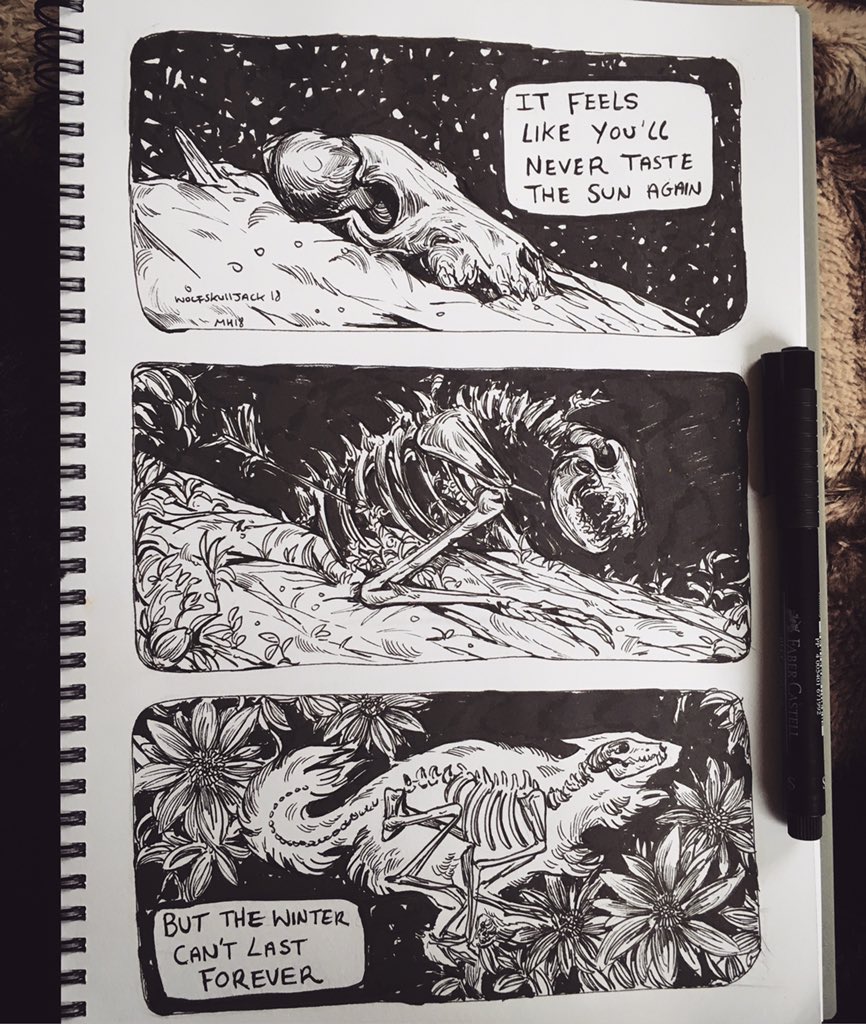 WolfSkullJack's tweet photo. Spring- for my fellow potatoes who deal with depression and anxiety. You deserve to be here xx https://t.co/3np0C4xlZY