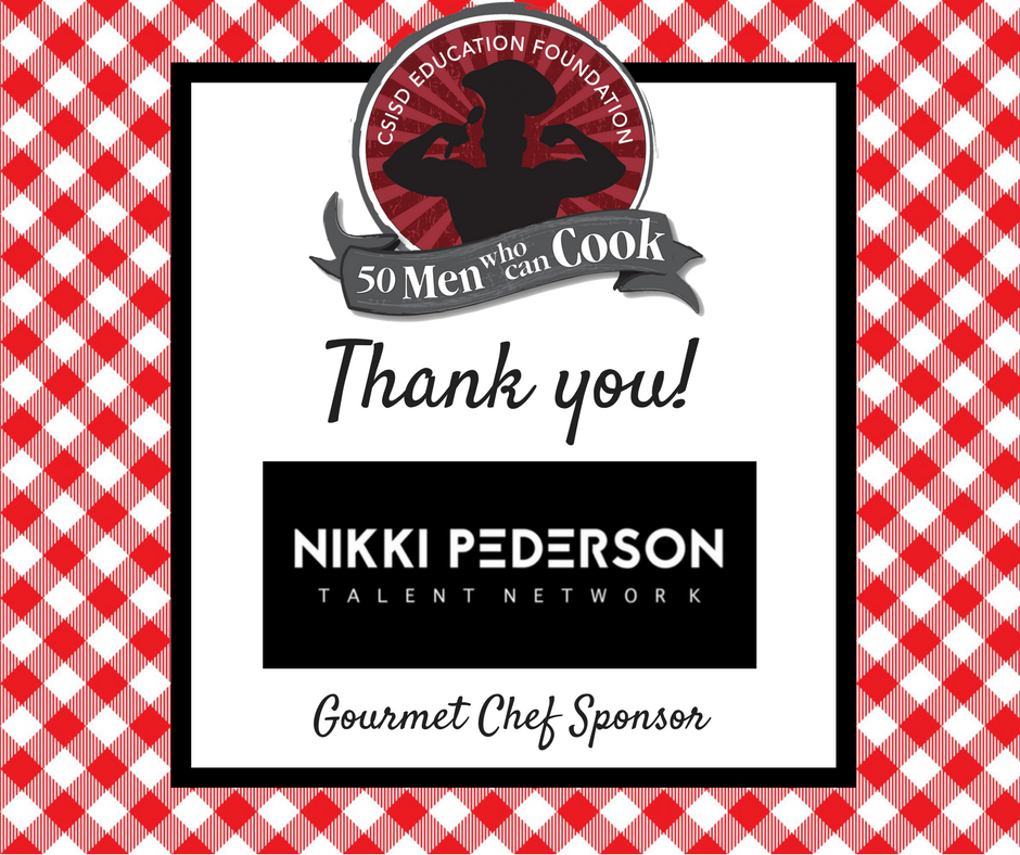 Give2Kids's tweet photo. Many thanks to Gourmet Chef sponsor, @nikki_pederson for supporting College Station schools through 50 Men Who Can Cook. #50Men2018 #EFProjectSMILE https://t.co/9paBsyfta2