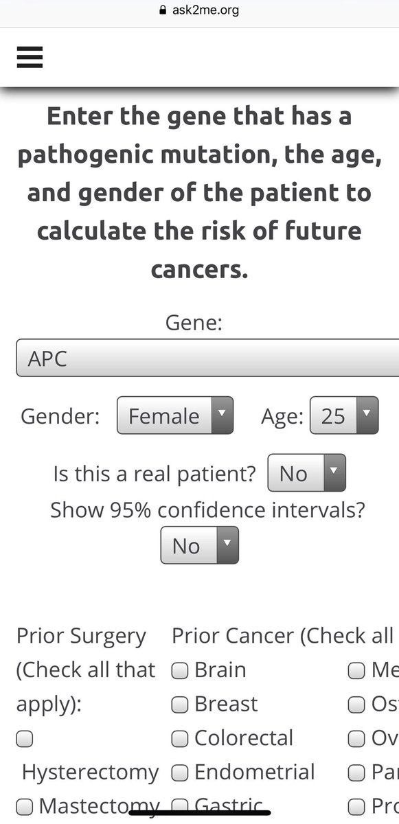 aftimosp's tweet photo. G. Parmigiani presents the ask2me tool, allowing the risk calculation for cancer susceptibility genes but also showing management strategies based on guidelines #AACR18 https://t.co/0zYi030IpV