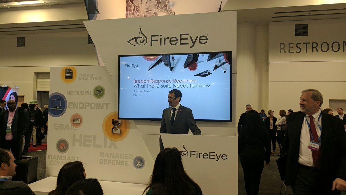vasujakkal's tweet photo. Breach Response Readiness from our very own Julian #RSAC @FireEye https://t.co/XRsUEjBovP