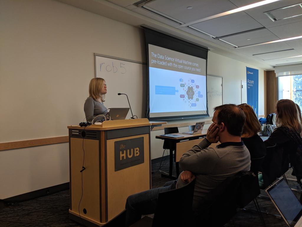 MaximRouiller's tweet photo. Listening to @DynamicWebPaige talk about Cognitive Services at #AzureUniversity makes me want to get on my laptop and try it. https://t.co/CeTq0fnb5j