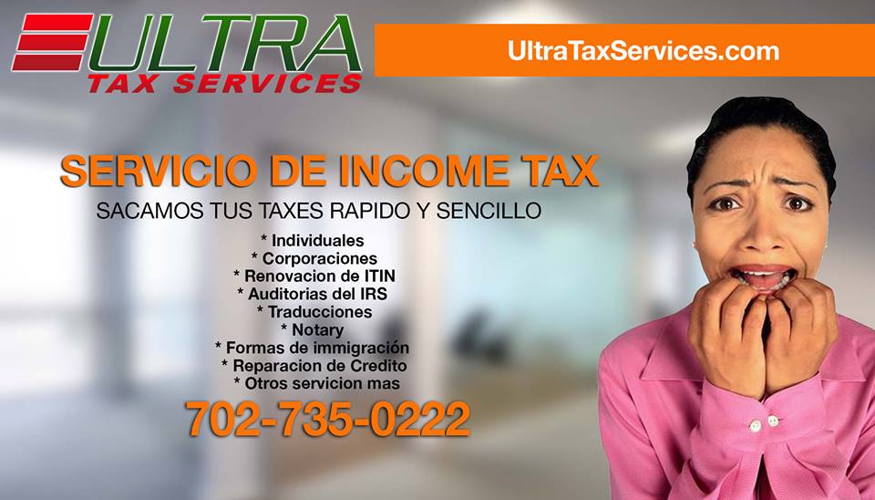 G_Liberty_Voice's tweet photo. La temporada de taxes ya esta aqui!! Obten mas de tu dinero con Ultra Tax Services. Visítanos en nuestra oficina 5341 S Eastern Ave Las Vegas NV 89119 o contáctenos hoy para hacer una cita 702-735-0222.
#taxes, #IRS, #ITIN, #notary, #VegasServices, #traducciones,  #TPS #honduras https://t.co/YBDcrSsCYL