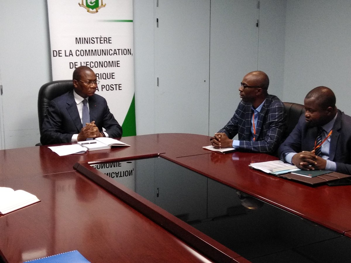 MTNIT_CI's tweet photo. Le Ministre @Bruno_N_Kone salue la mise en place d'un observatoire d' 'autoregulation de la #presse numérique en #ci225 par le #REPPRELCI. https://t.co/08tidZlezV