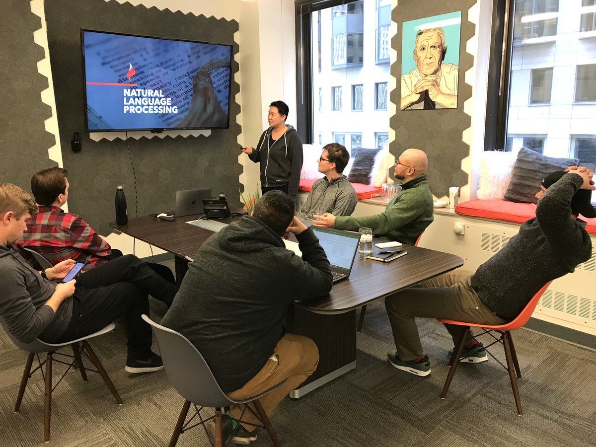 HeretikSoftware's tweet image. This afternoon, Heretik Data Scientist Jannie Chang hosted an awesome (and delicious) Lunch & Learn on #NLP, #TopicModeling, and #TextClassification!
(Not pictured – @portilloshotdog Chocolate Cake!)