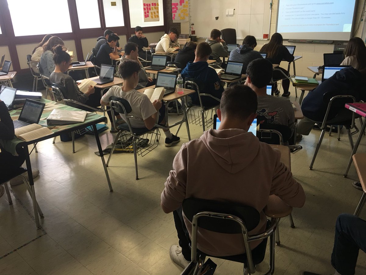 S_Hoffmann18's tweet photo. Finally tried Socrative today 💭 thanks for showing me @mathismythANG #8thGrade @SCSD_NMS https://t.co/GUcP7eTRZ4