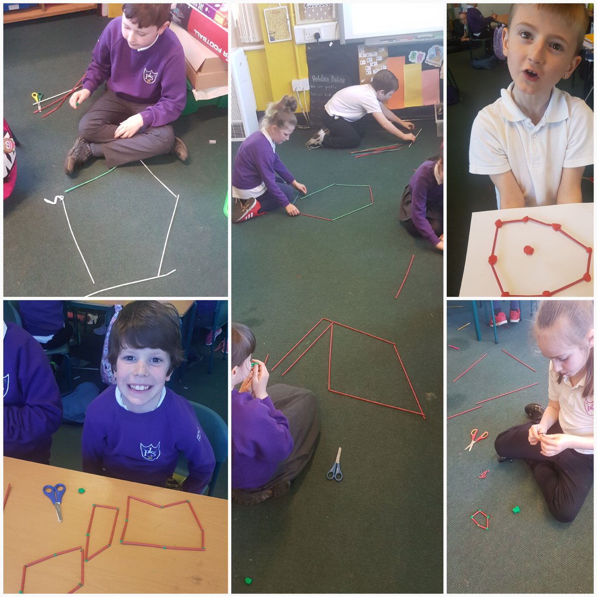 p12langlees's tweet photo. Today we used art straws to make pentagons, hexagons and octagons! #bigmaths #2dshape #howmanysides https://t.co/QsPU3qoXi2