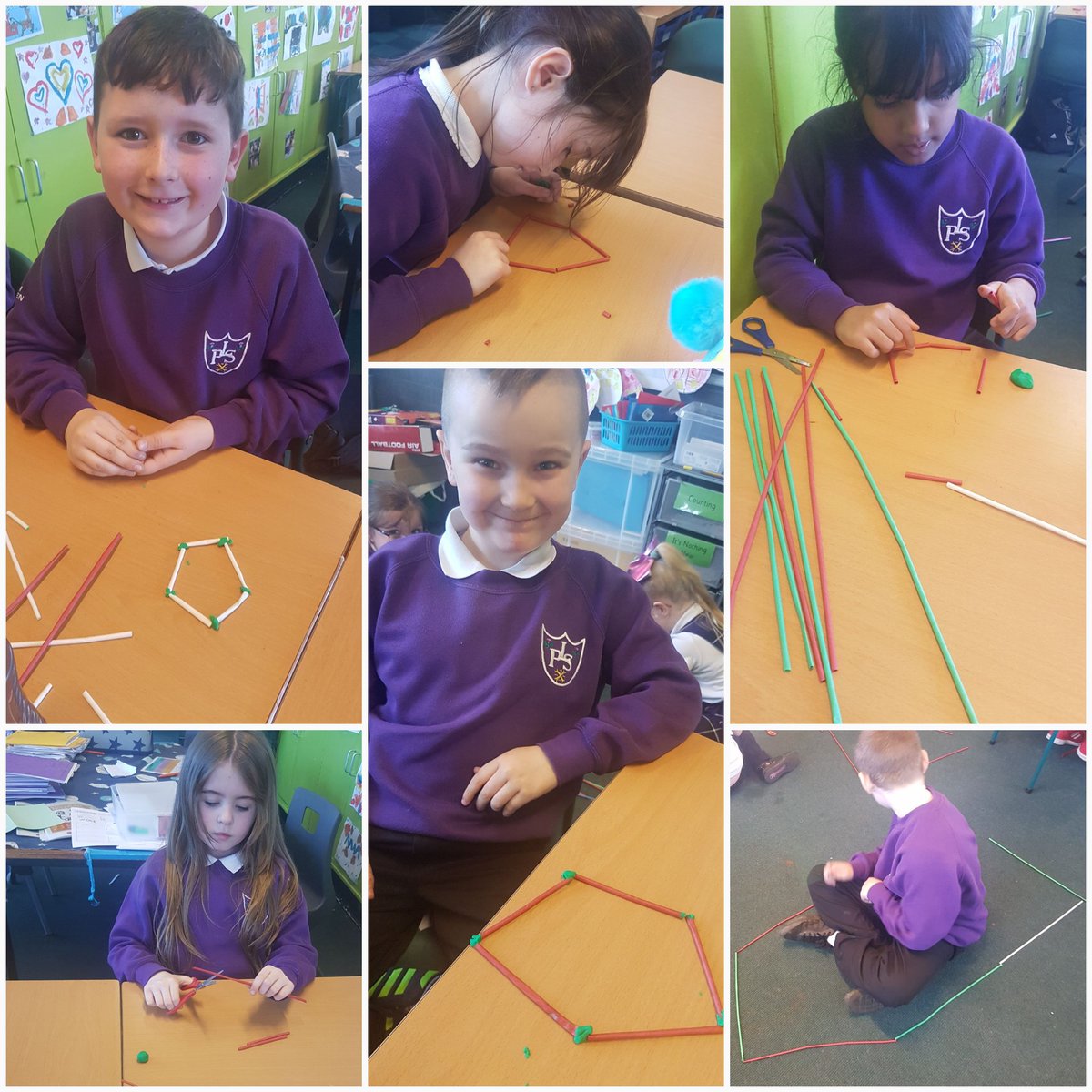 p12langlees's tweet photo. Today we used art straws to make pentagons, hexagons and octagons! #bigmaths #2dshape #howmanysides https://t.co/QsPU3qoXi2