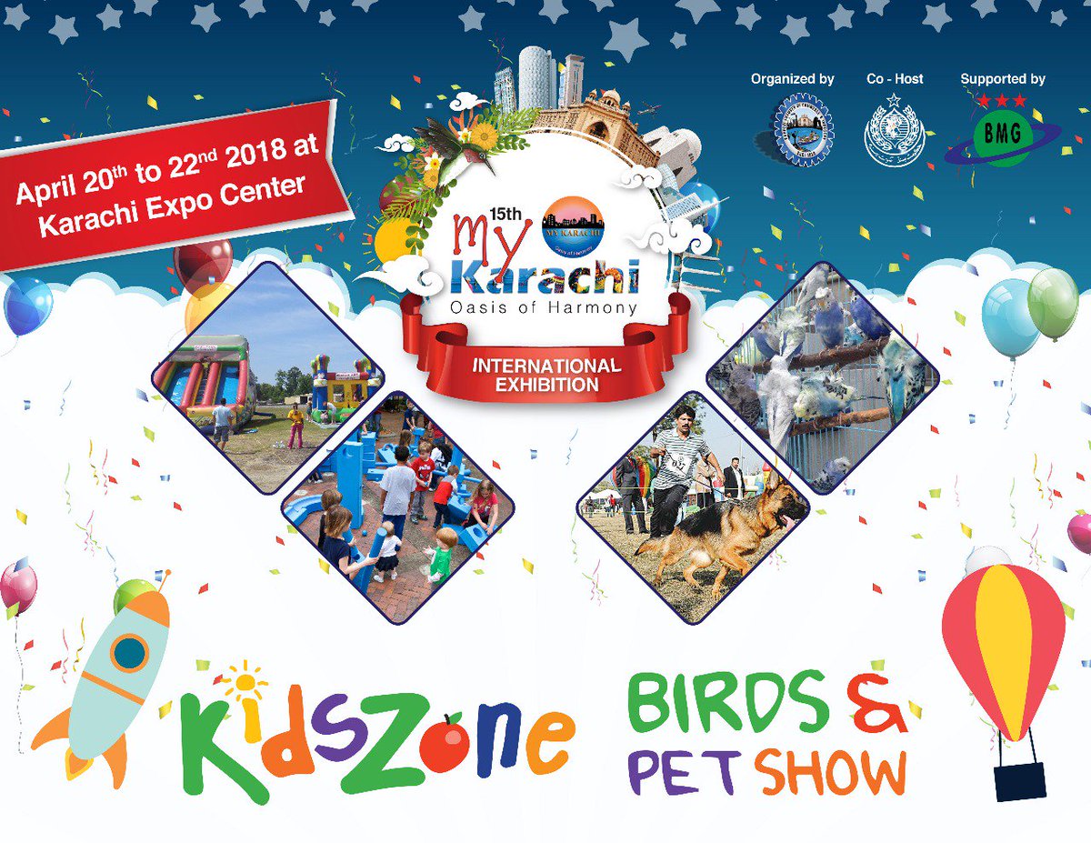 mkkcci's tweet photo. Head to My Karachi- Oasis of Harmony International Exhibition and enjoy a dynamic event, packed full of fun filled activities, bird &amp; pet show for your little ones.

#15thMyKarachiOasisOfHarmony #InternationalExhibition #ExpoCenter #kids #birds #petshow #families https://t.co/sQokgQiVLZ