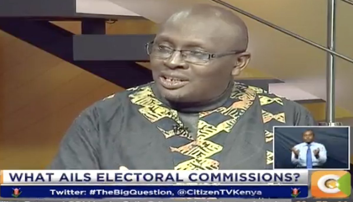 citizentvkenya's tweet photo. Mulle Musau: Those commissioners who resigned ought to have written resignation letters to the president, who would then declare their positions vacant. Akombe’s position is yet to be declared vacant #TheBigQuestion https://t.co/8LsSl1Qst7