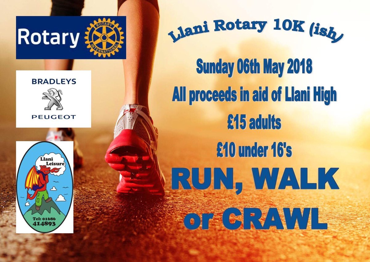 CambrianME's tweet photo. “Llani 10K (ish)” community fun run/walk/crawl event on Sat 06th of May. 

#10k #midwalesactivities #run #walk #llanidloes #powys #event https://t.co/JcEAUyVNBj