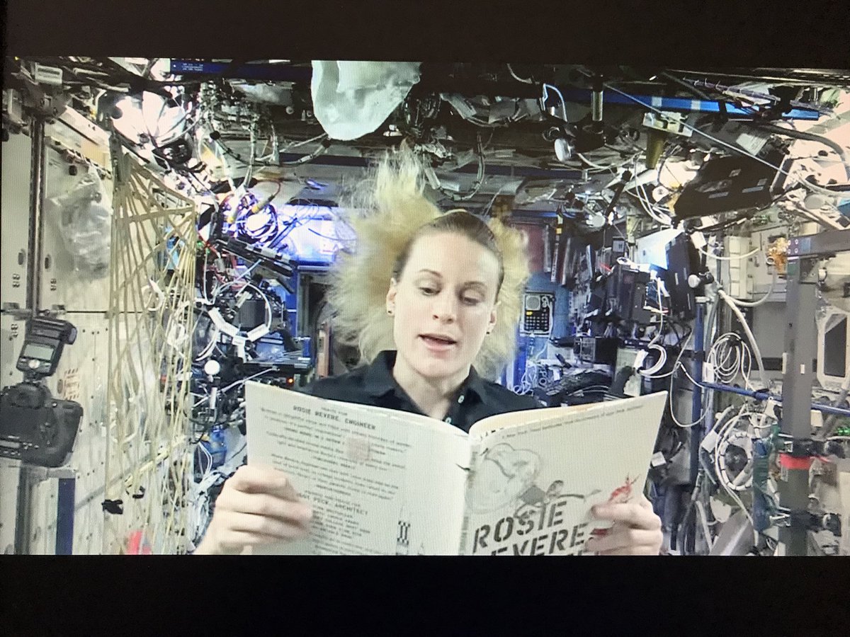 npeterson09's tweet image. We listened to Astronaut Kate Rubins read Rosie Revere, Engineer from the International Space Station!  #storytimefromspace @nicksofio #ALASConnectED