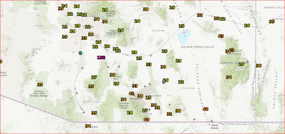 CCFirenIncident's tweet photo. #AzWx 24hr max #WindGust #NWSTucson @NWSTucson we hope the #CoronaDeTucson is a #FalseReading?? #CochiseCounty #SantaCruzCounty #PimaCounty https://t.co/nk2NLeWBGX