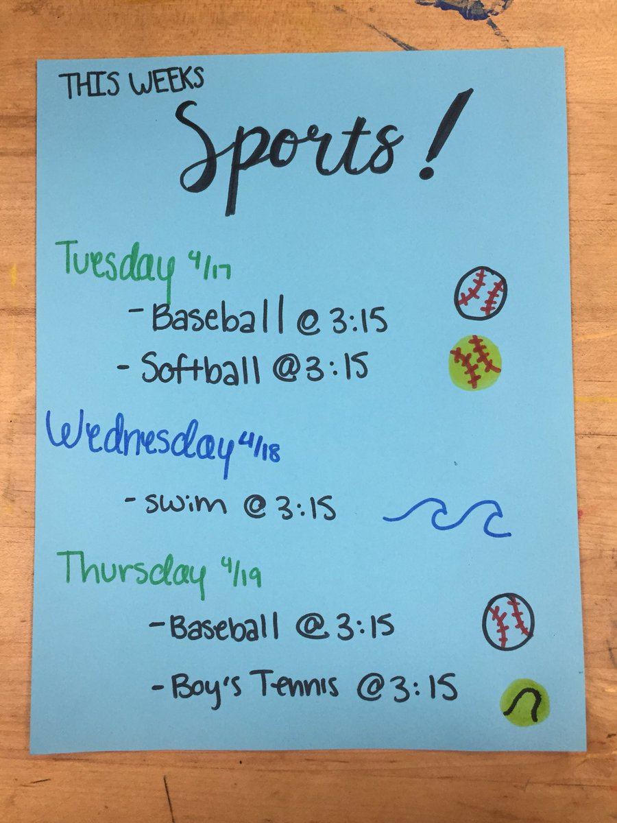 Hey braves!! Come out and support all of our AWESOME sports teams this week!! GO BRAVES! 💙💙