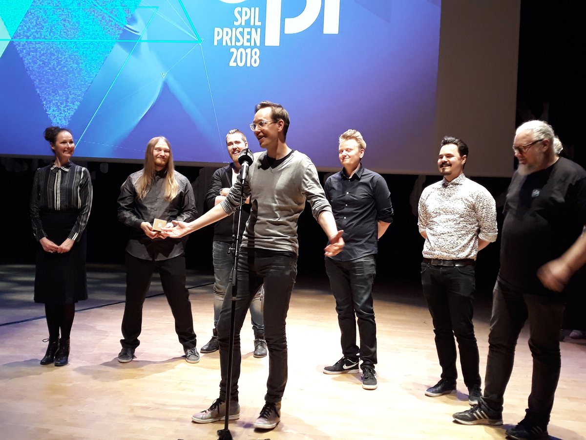 GamesWeekDK's tweet photo. And it's time for the big one - Game of the Year winner at #SpilPrisen 2018 - presented by the one and only @JakobStegelmann is ECHO from @theUltraUltra - CONGRATULATIONS! 🍾#dkgame #gwdk https://t.co/thS1ifOQ6D
