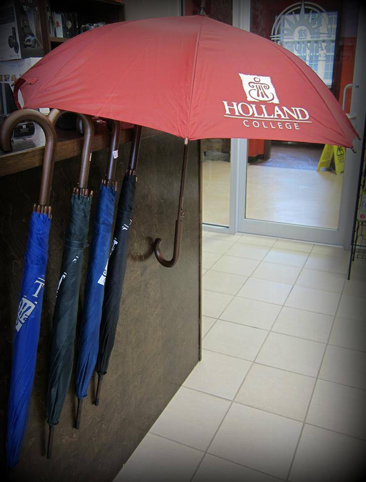 HC_Bookstore's tweet photo. Check out the HC Umbrellas at Samuel's! @hollandcollege @HC_Hurricanes @GlendenningHall #RainyDay https://t.co/vSIJecvz0E