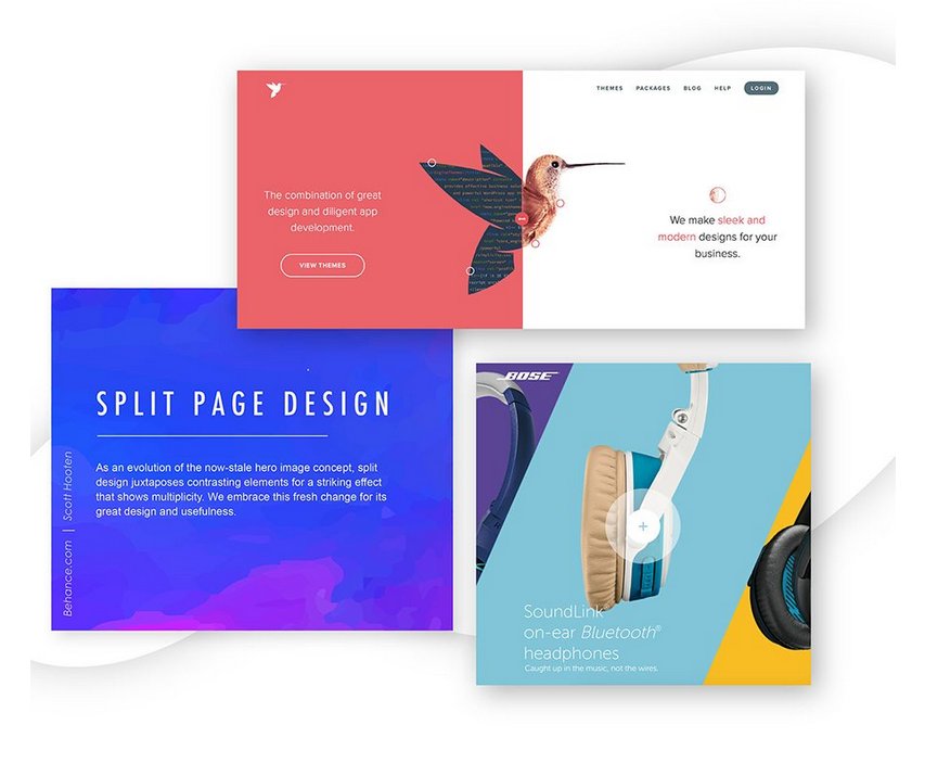 BlueBumbleBuzz's tweet image. Tuesday Trends - Split Page Design #tuesday #trends #splitpage