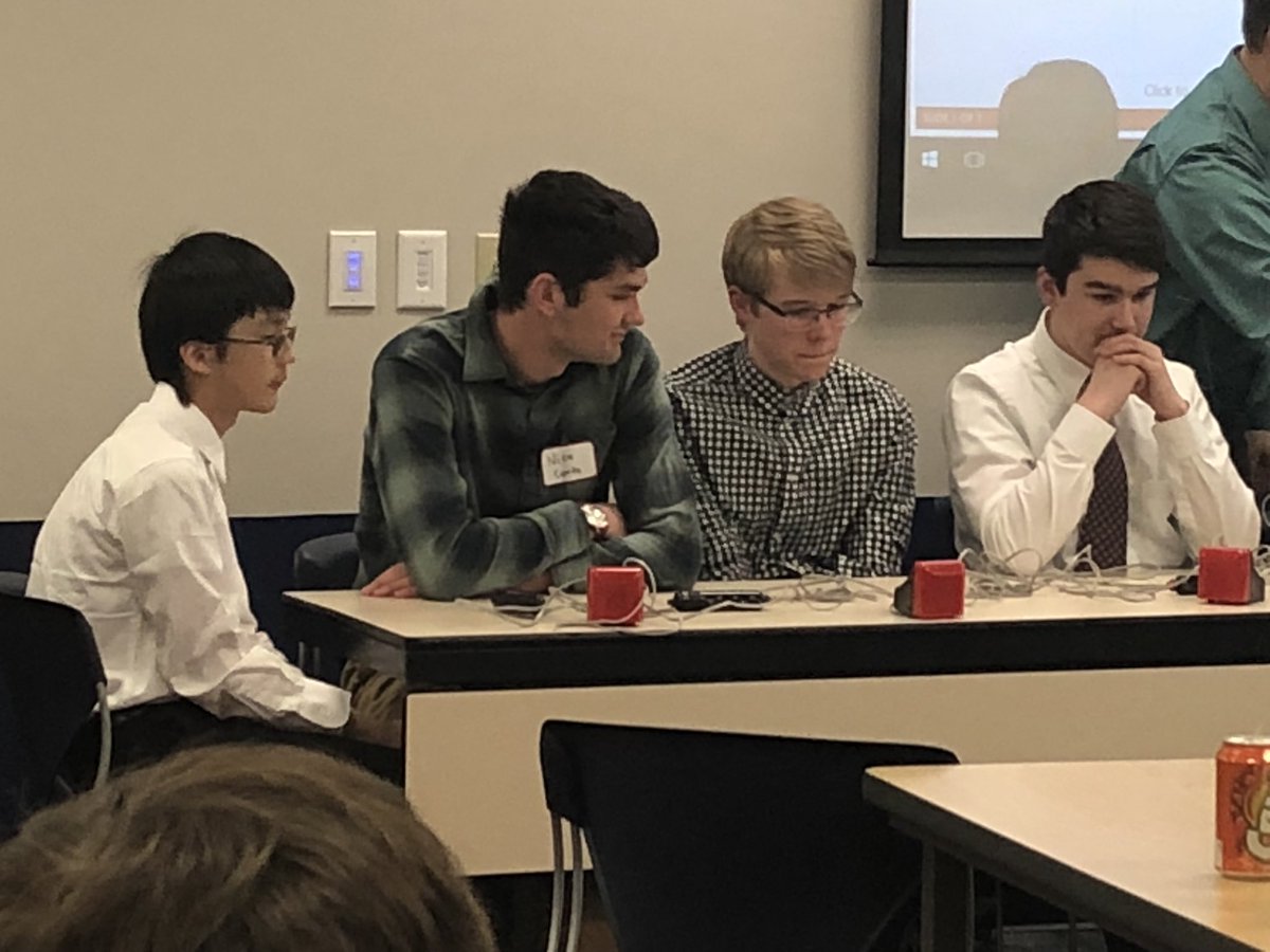 teachtyson's tweet photo. These guys won a bit
of college money, and an
econ state title! https://t.co/aZuGR5j0jy