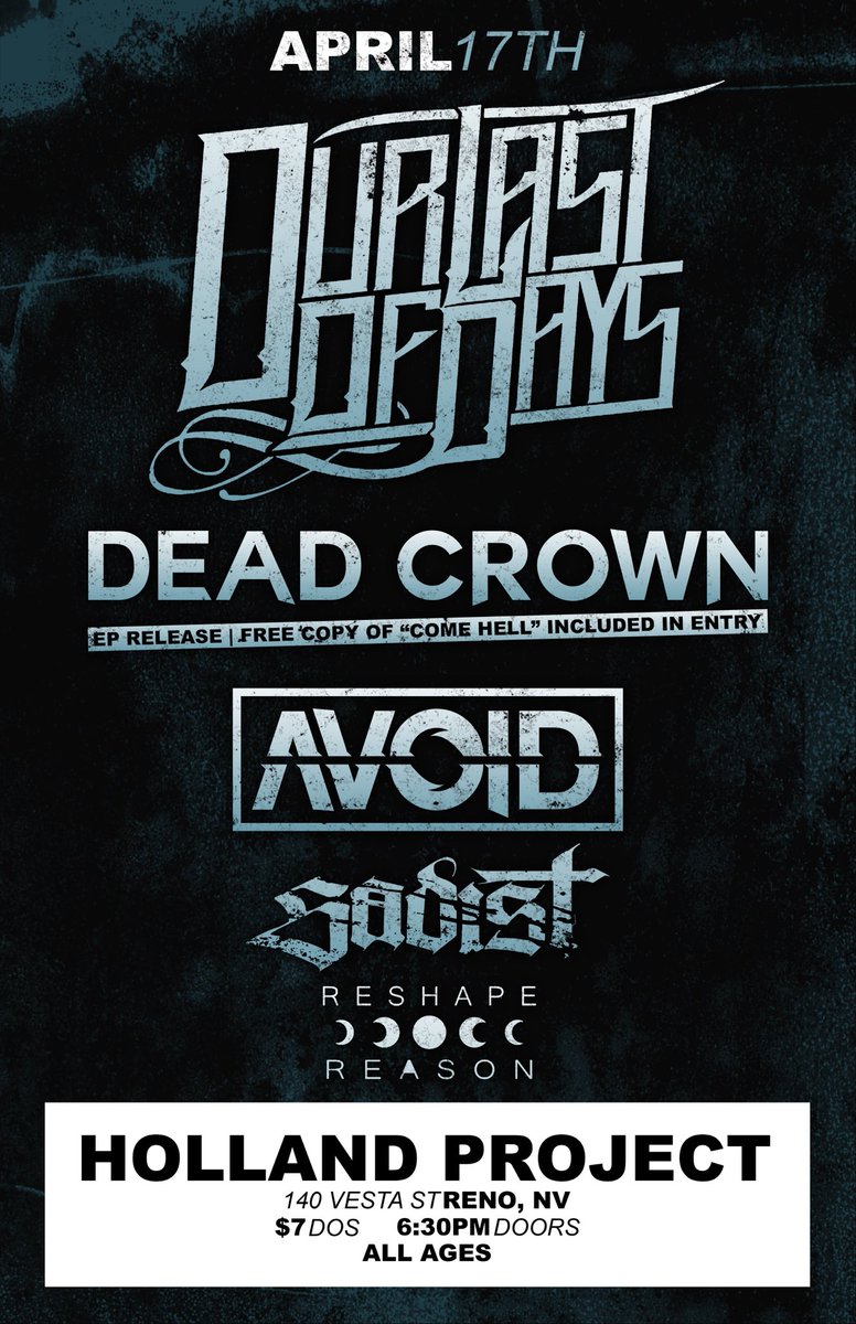 Be at Holland tonight for a banger of a show! Just $7 at the door. Show at 7 let's do it!