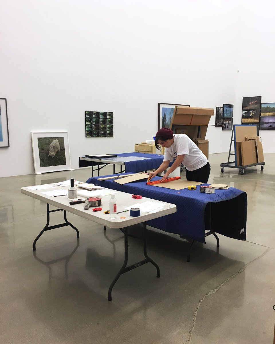 RennieCollect's tweet photo. We’d be lost without our technicians, who are responsible for installing, maintaining, de-installing and organizing more than 1,800 artworks that make up  #RennieCollection! #ProfessionsMW #MuseumWeek https://t.co/ORQba1rkYg