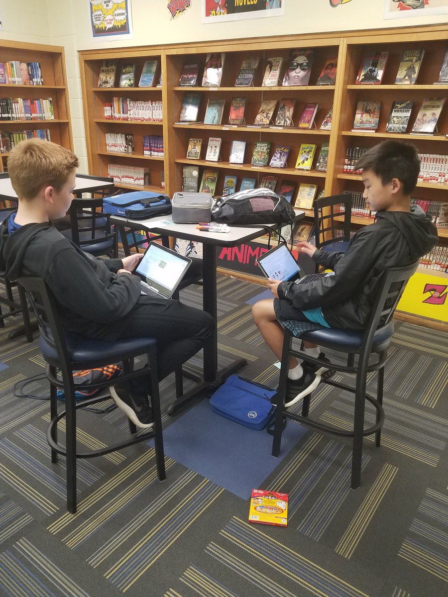 arbutuslibrary's tweet photo. The Arbutus Middle School library has perfected the concept of comfortable learning spaces.  Modern color scheme, lounge chairs, sectionals, cafe tables, club chairs, flexible modular tables, and more.  A space so relaxing...it feels like home. #bcpslms #slm18 https://t.co/qWURUWNFuC