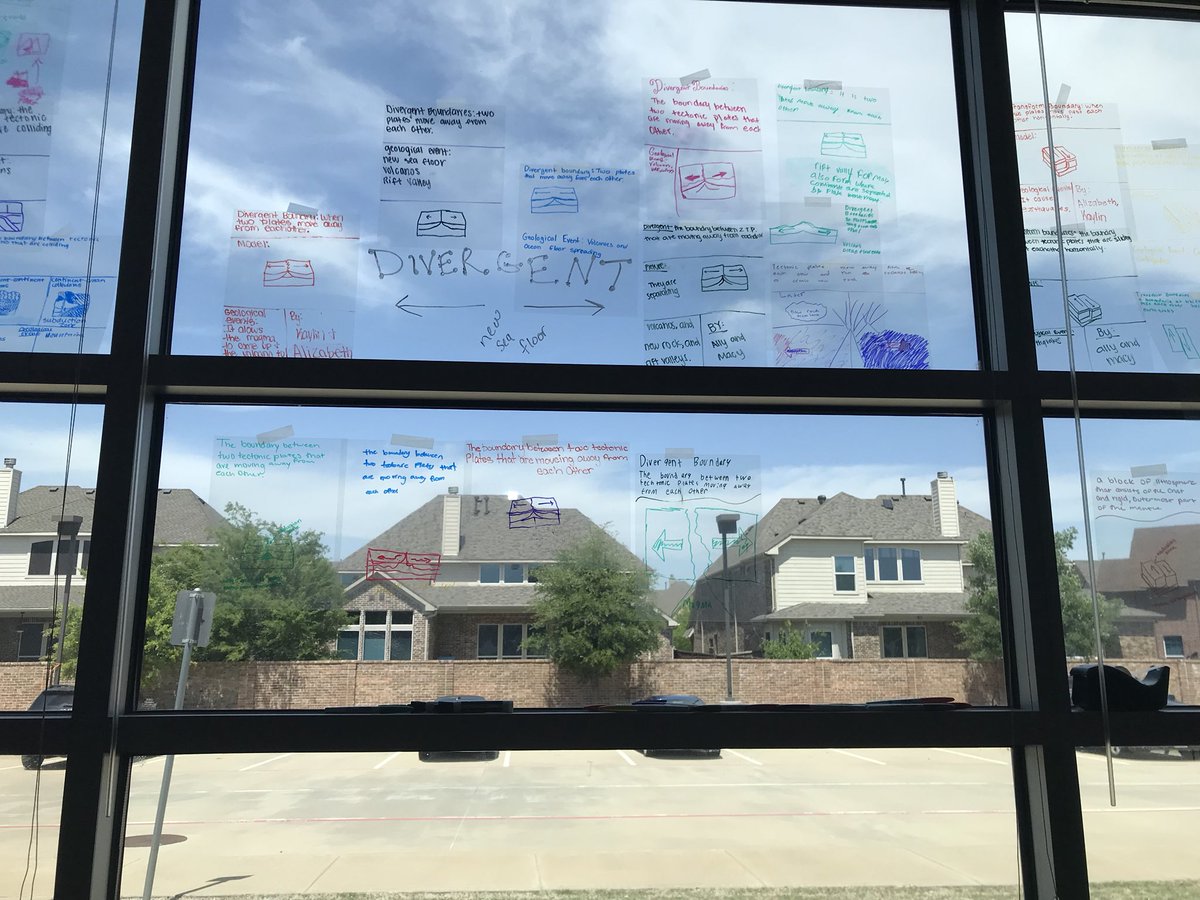 wendystelly's tweet photo. It’s hard to see but 6th grade science students at Vandeventer Middle School are reviewing plate boundaries using the windows & transparency! #vandyvision thank you #sciencetoolkit https://t.co/QMydctqJaH